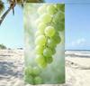 Tropical Green Coconut Print Beach Towel Fresh Coconut Drink Summer Towel Refreshing Island Vibe Coconut Themed Towel for Summer