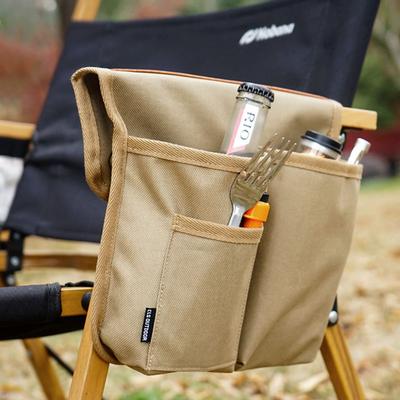 Foldable Camping Chair Pocket Fishing Gear Storage Pouch Water Resistant Oxford Fabric Multi-Pocket Organizer Outdoor Accessory