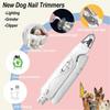 2-in-1 Dog Nail Grinder & Clipper - Ultra-Quiet USB Rechargeable Pet Nail Trimmer with LED Light, Multiple Sanding Ports, and Splash Guard for Dogs an