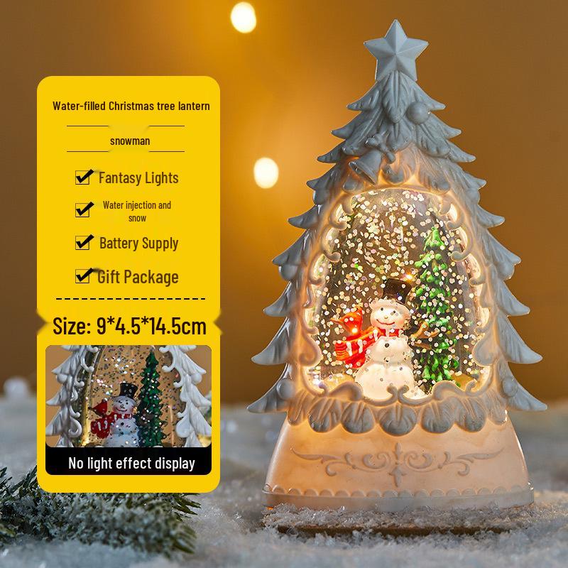 Julgransscen Lysande Vattenlykta - Skrivbordsdekoration & Köpcentrumdekoration