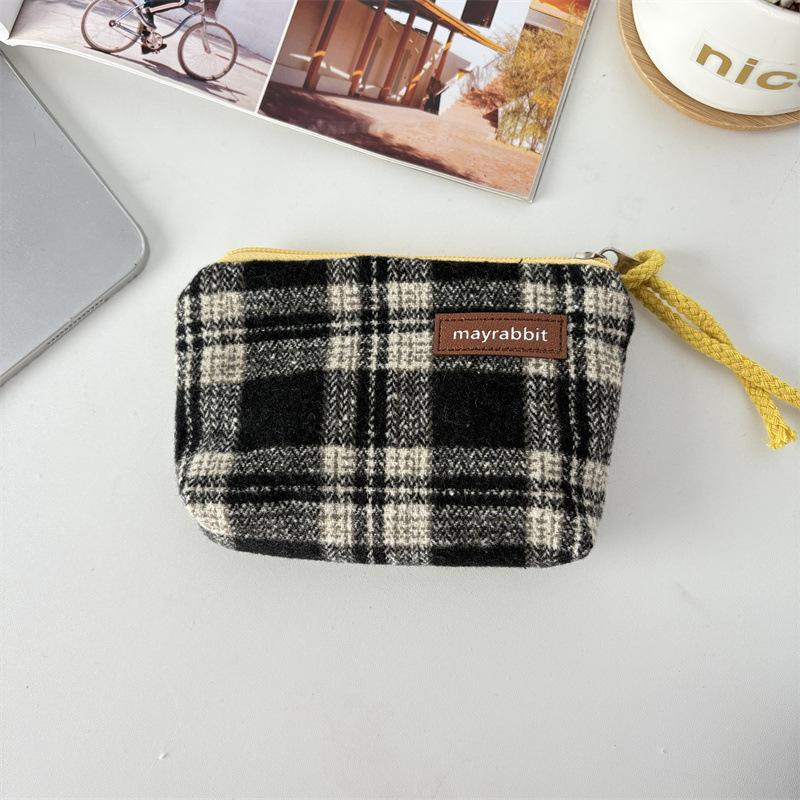 Artistic Retro Patterned Zero Wallet for Carrying Small Items  Mini Lipstick Storage Bag  Multi-functional Large-capacity Canvas Small Bag