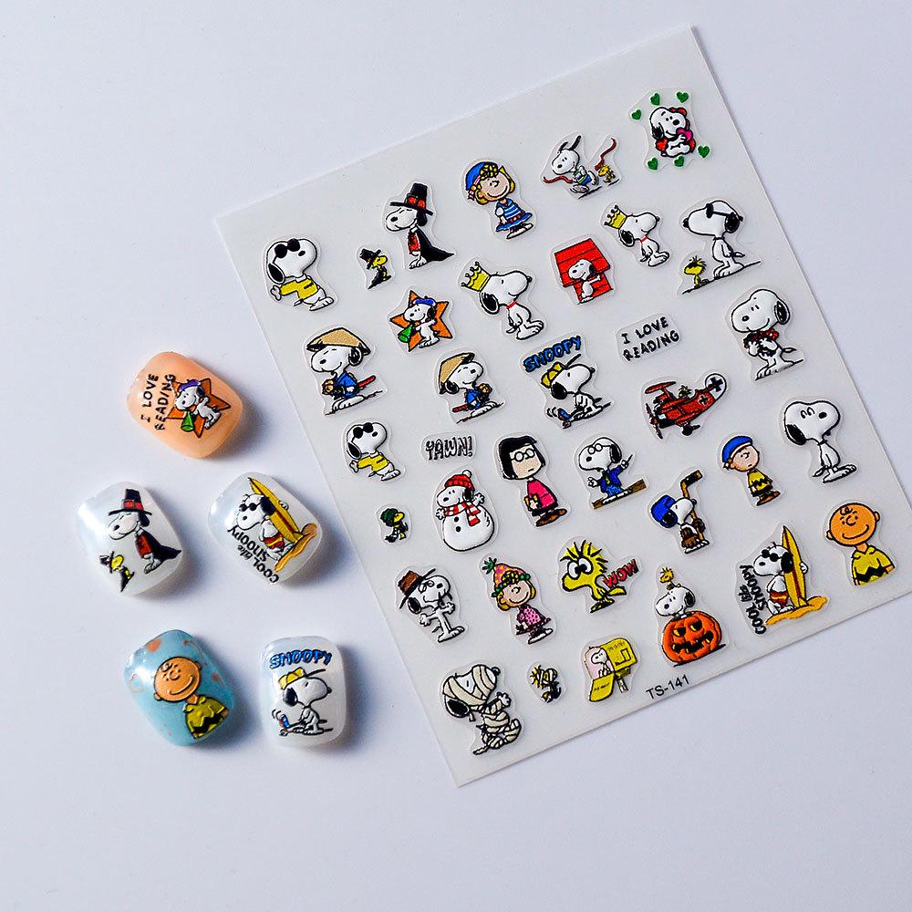 Japanese Style 5D Cute Dog Nail Art Stickers - Tough, Thin, and Adorable Decorations