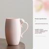Hand Pinched Flower Ceramic Mug Mineral Clay Cup Aesthetic Design for Coffee Milk Tea Home Decor Minimalist Drinkware
