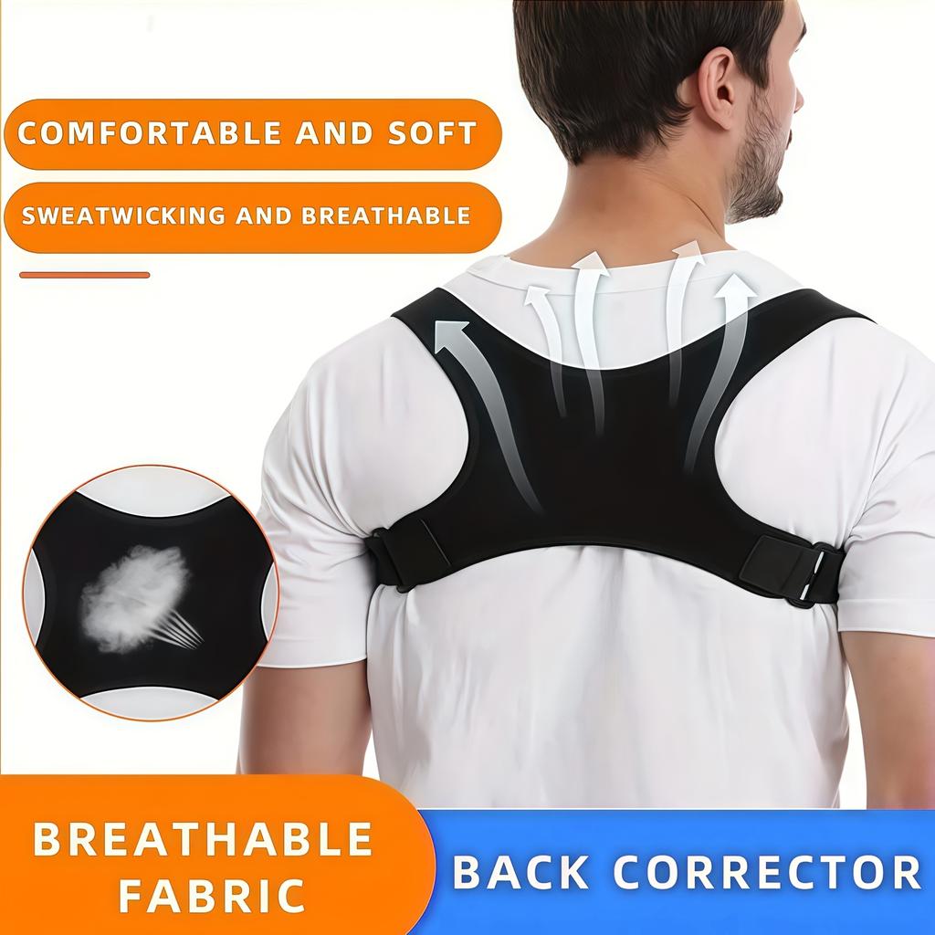 1-piece Invisible Back Aligner, Adjustable Adult Male and Female Corrective Straps, Sitting Posture, Clavicle Straps