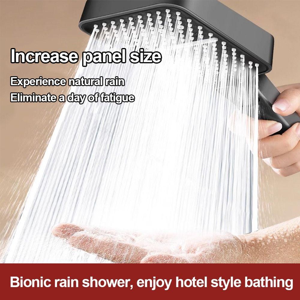 Plastic High Pressure Shower Head 3 Mode Adjustable Large Flow Handheld Shower Head Water Saving Easy Install Shower Sprayer