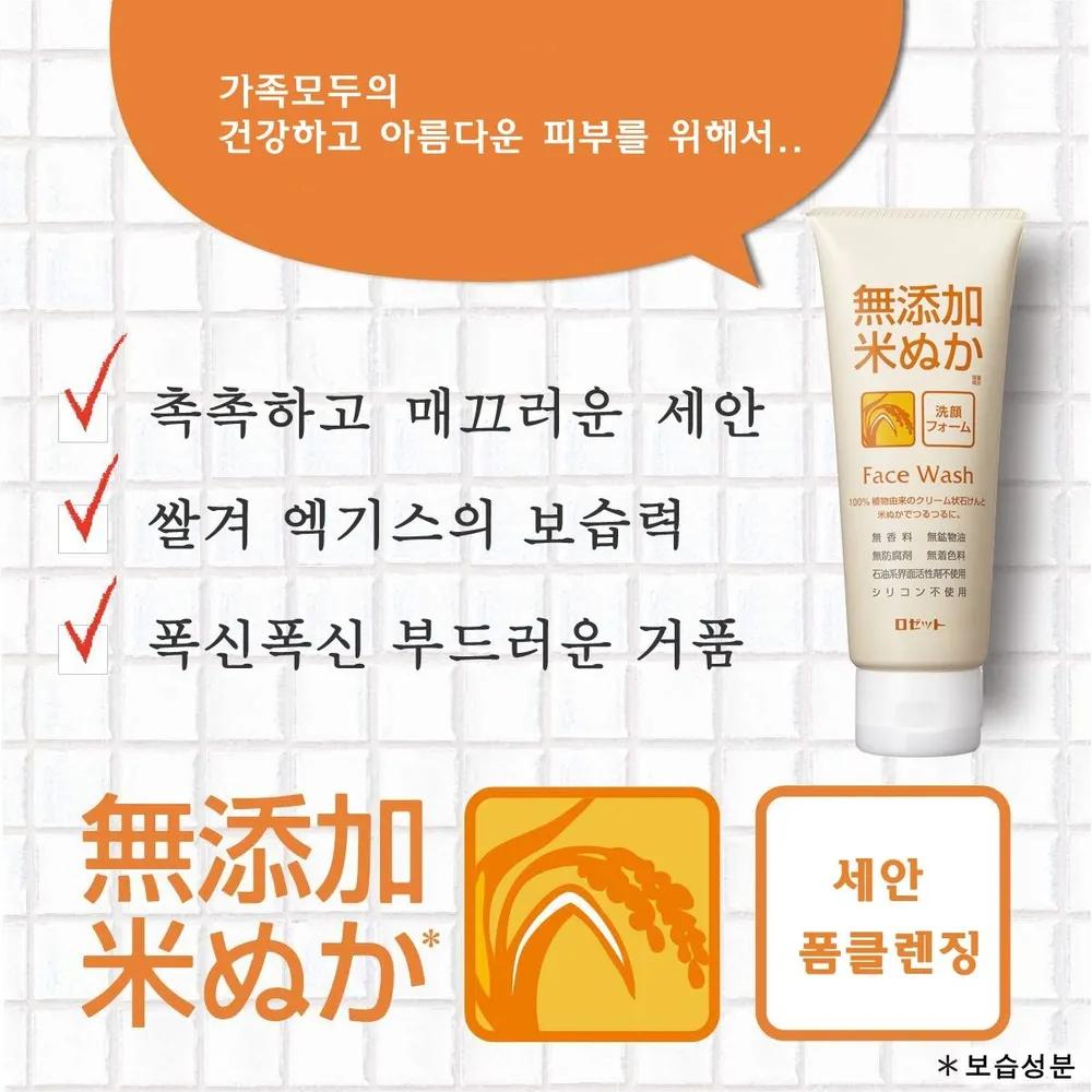 ROSETTE Foam Cleansing Mutenka Rice Japanese Facial Wash 5-Piece Set