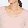 ReFa Vital Tech Moist Rib U-Neck Innerwear (Moist Rib (Long Sleeve), Beige, L)