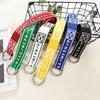Men Women Students Double Ring Buckle All Match Printing Canvas Belt