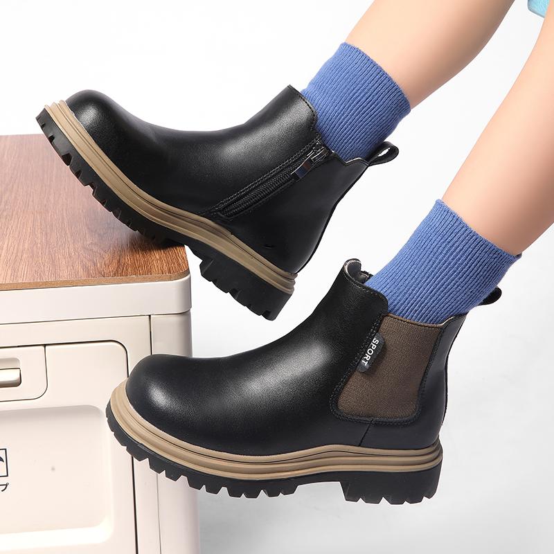 Children's Fashionable Outdoor Leisure High Top Martin Boots British Style Children's Boots Princess Shoes 26-37