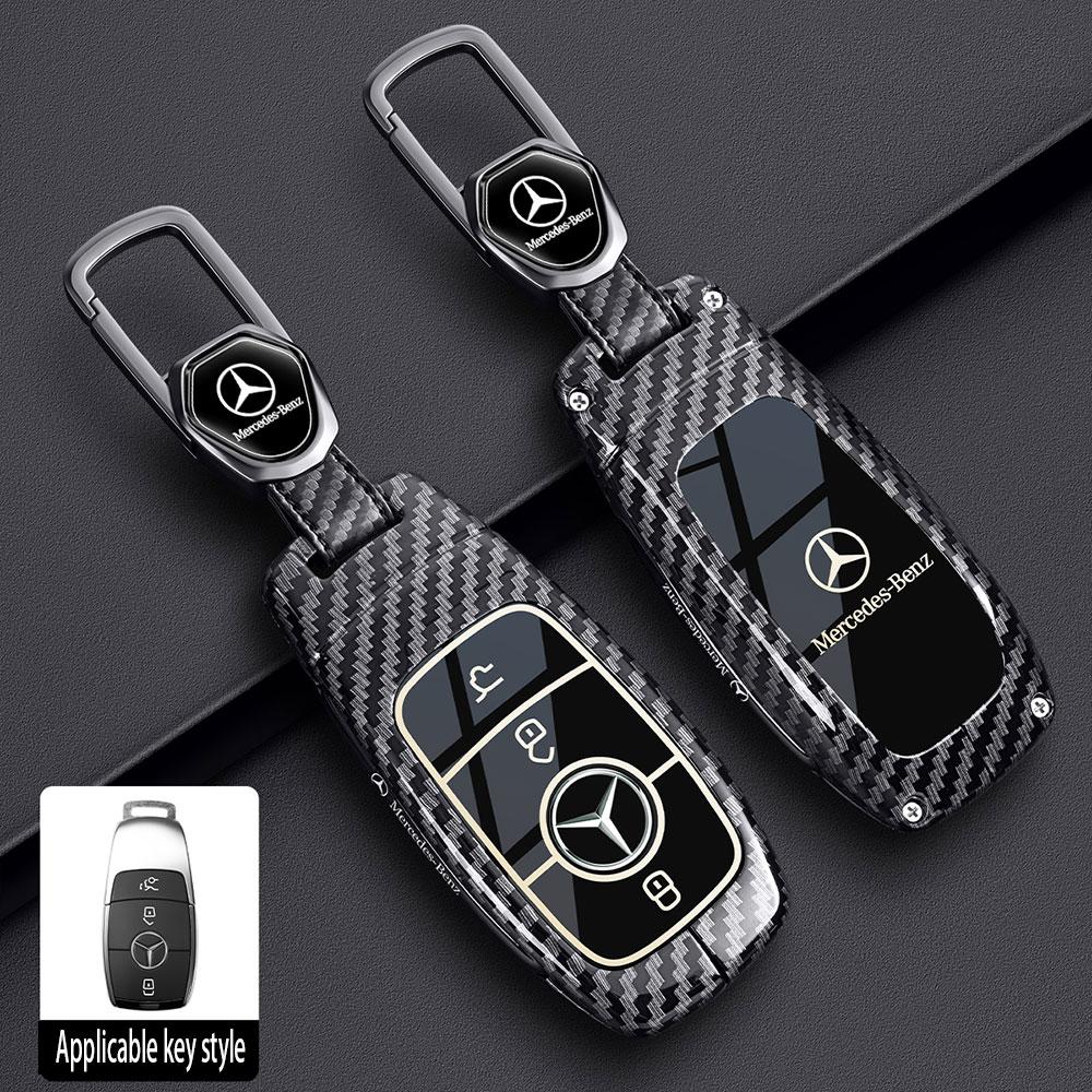 IFJF7 Alloy carbon Car Remote Key Case Cover Shell For Mercedes Benz Maybach E C S GLC Class E200 E400 E63 W213 S550 S560 C260 A200
