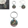 Modern Minimalist Glass Keychain With Fish Pattern Jewelry For Gift Giving
