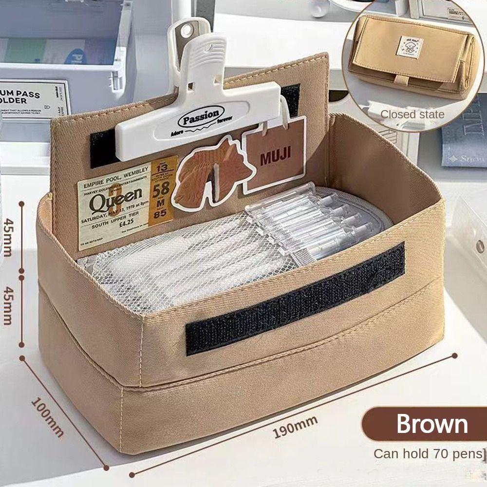 

Милий пенал для канцтоварів з цуценям, полотняний пенал, високоякісна сумка для олівців коричневий