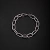 Stainless Steel Men's Polished Embossed Hip Hop Punk Bracelet