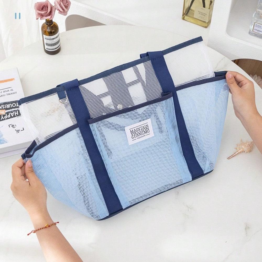 Mesh Large Capacity Swimming Multifunctional Bath Going Out Bag Travel Essential Underwear Cosmetics Multi-Pocket Storage