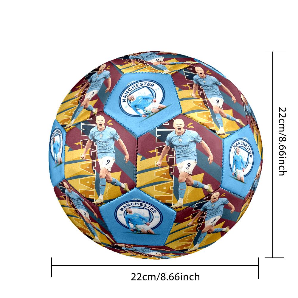Haaland Trophy Celebration Size 5 Soccer Ball Machinestitched Indooroutdoor Training And Matches Soccer Accessory