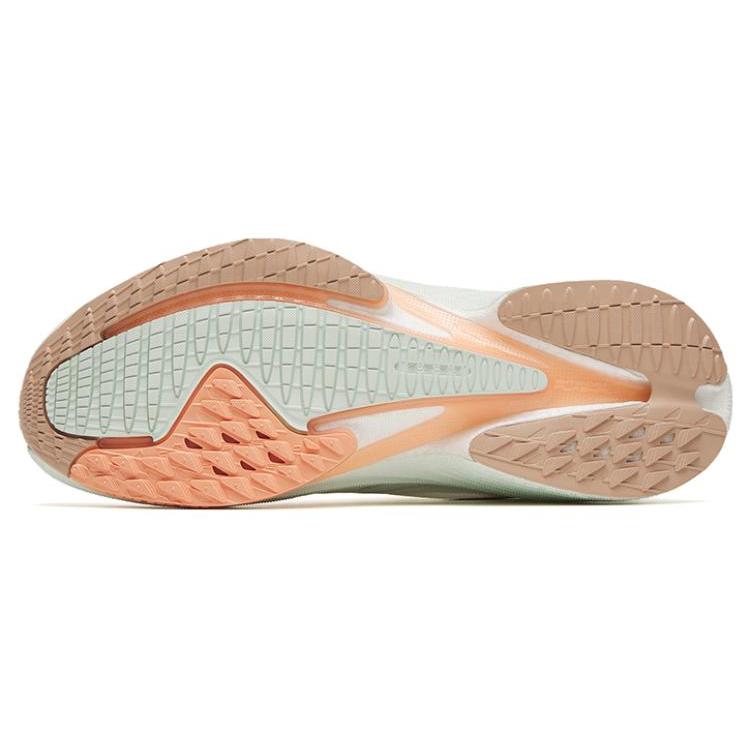 New Anta MACH 3.0 Cushioned Slip Resistant Abrasion Resistant Low Top Casual Running Shoes Women's White Orange Green 122325583-11