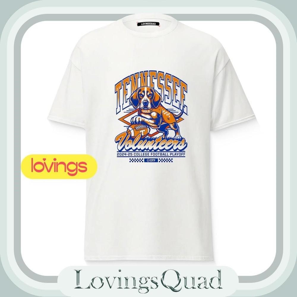 2024 25 College Playoff Tennessee Volunteers Mascot Shirt Unisex T-Shirt XXXXL