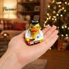 Unique Gift for Musicians Rock & Roll Duck Figurine, Resin Jumpsuit Statue with Guitar And Figurine Desktop Car Dashboard Decoration, Collectible