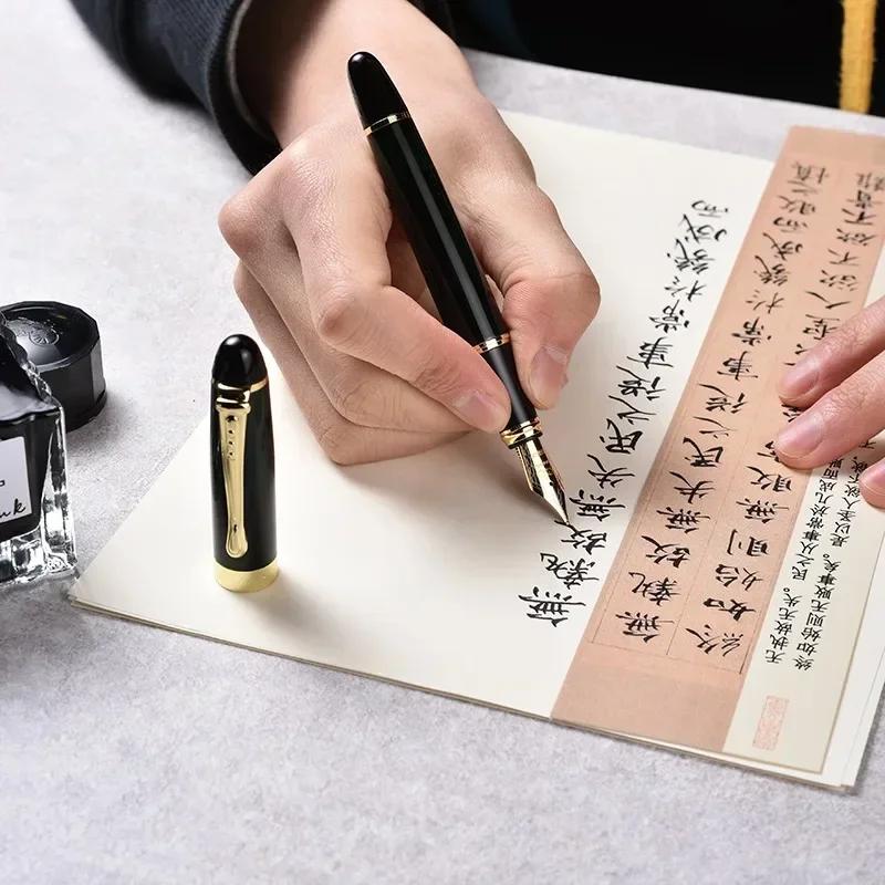 Jinhao X450 Fountain Pen Iraurita Nib Full Metal Golden Clip Luxury Pens Student Gift Stationery Office School Supplies