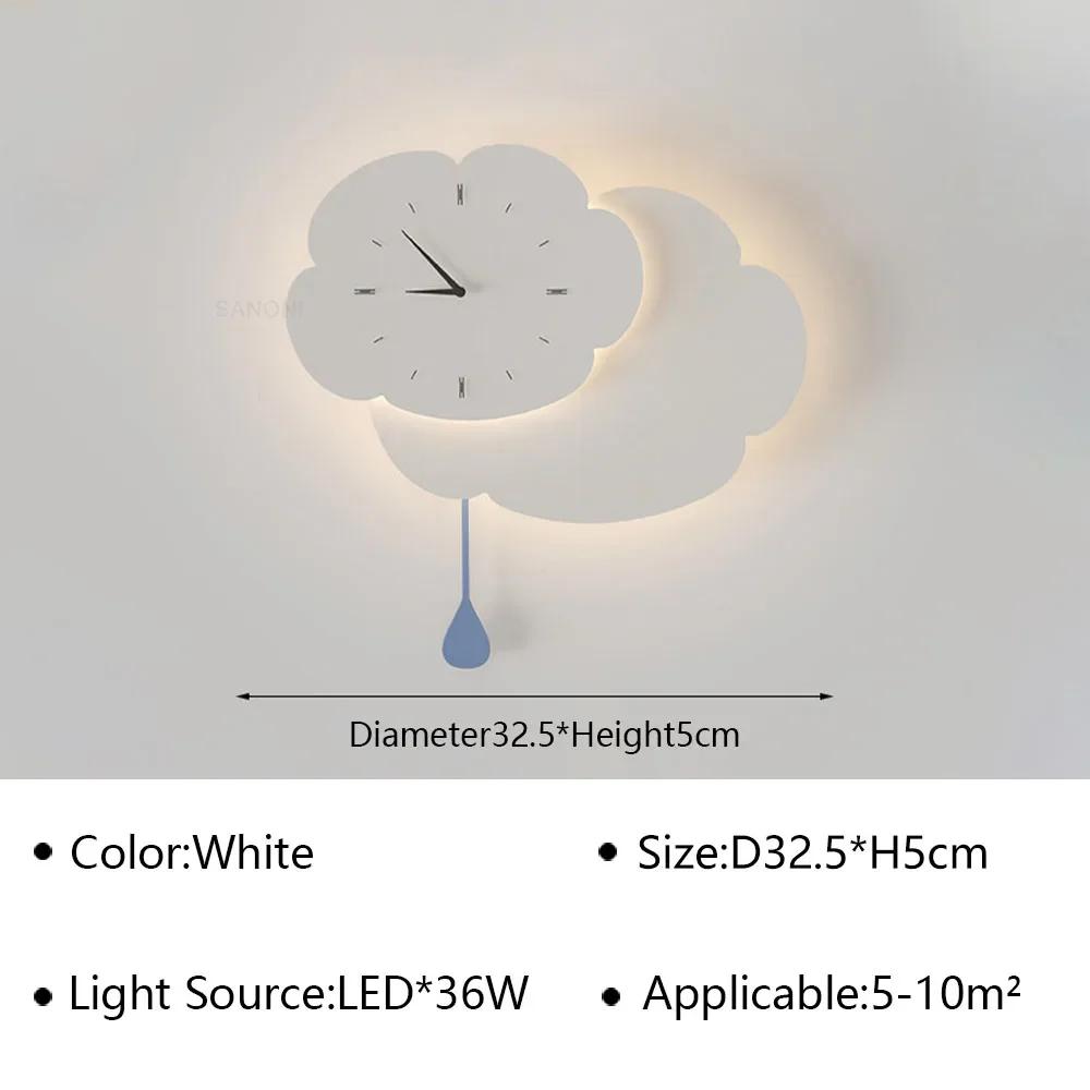 

Светодиодные часы настенный светильник спальня прикроватный современный креативный облако форма гостиная фон настенные бра домашний декор осветительное приспособление Tricolor(no RC)