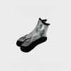 Summer New Style Thin Women's Socks Breathable Ice Silk Flower Crystal Stockings Short Sweat-absorbent Non-slip Cotton Socks Bottom Tube Socks