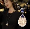 Crystal Pendant Sweater Necklace - Fashionable and Atmospheric Design