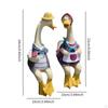 Couple Duck Figurine Statue Modern Decor Resin Ornament Sculpture for