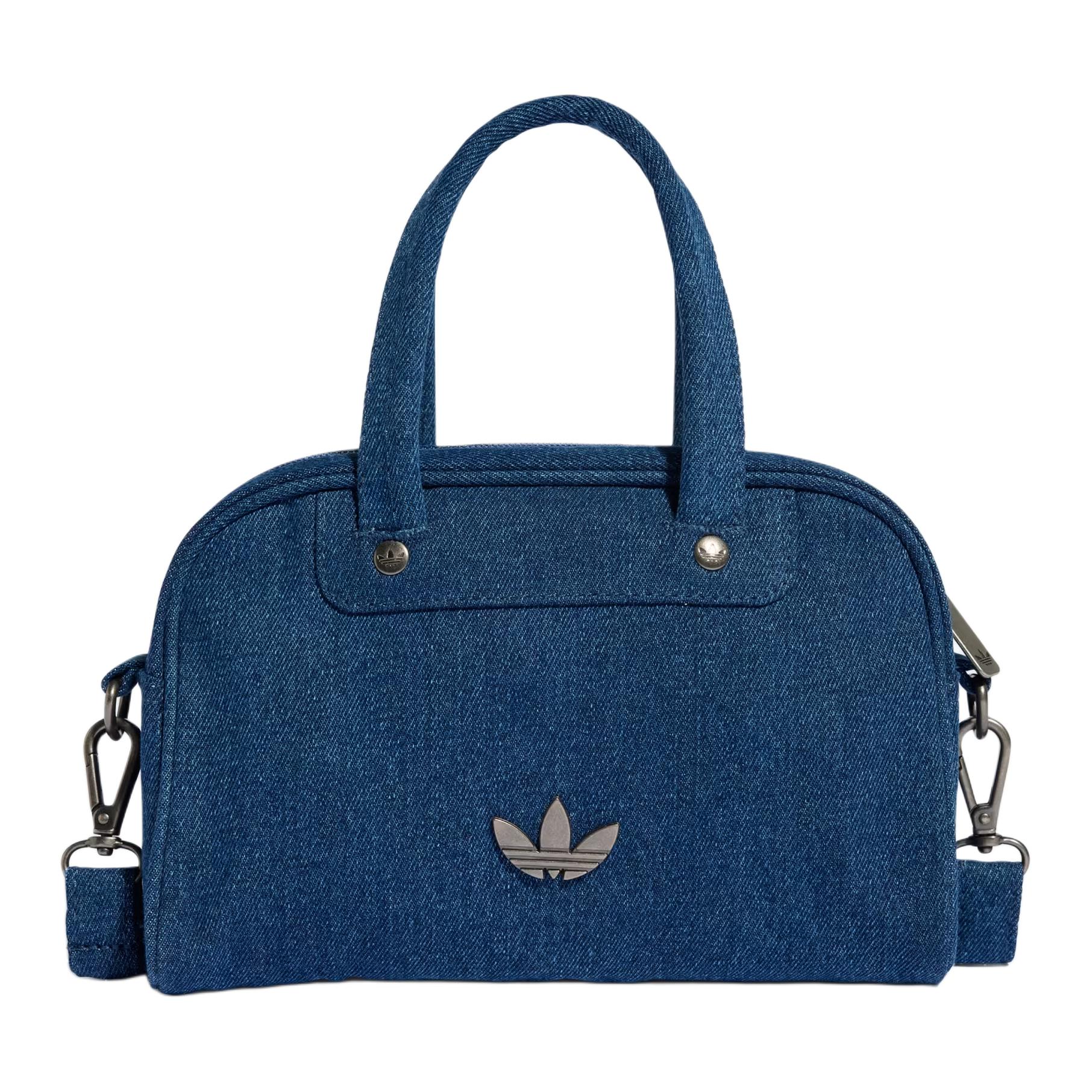 Adidas Originals Adicolor Logo Adjustable Detachable Shoulder Strap Cotton Bowling Bag Mini Women bags Blue KD7897 Blue
