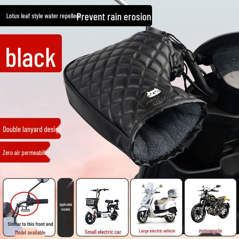 Winddichte & Wasserdichte Winter-Lenkerhandschuhe mit Fleece-Futter für Elektrofahrzeuge & Motorräder