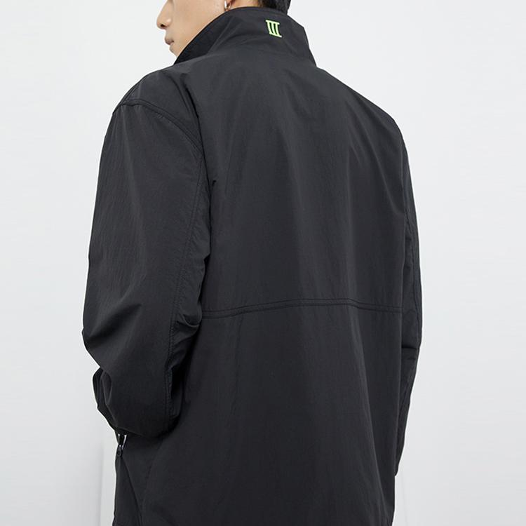 Anta Casual Sports Woven Loose Stand Collar Jacket Unisex Jacket Black 152138607-3