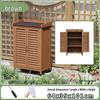 Outdoor Anti-Corrosion Solid Wood Garden Storage Cabinet with Sun Protection