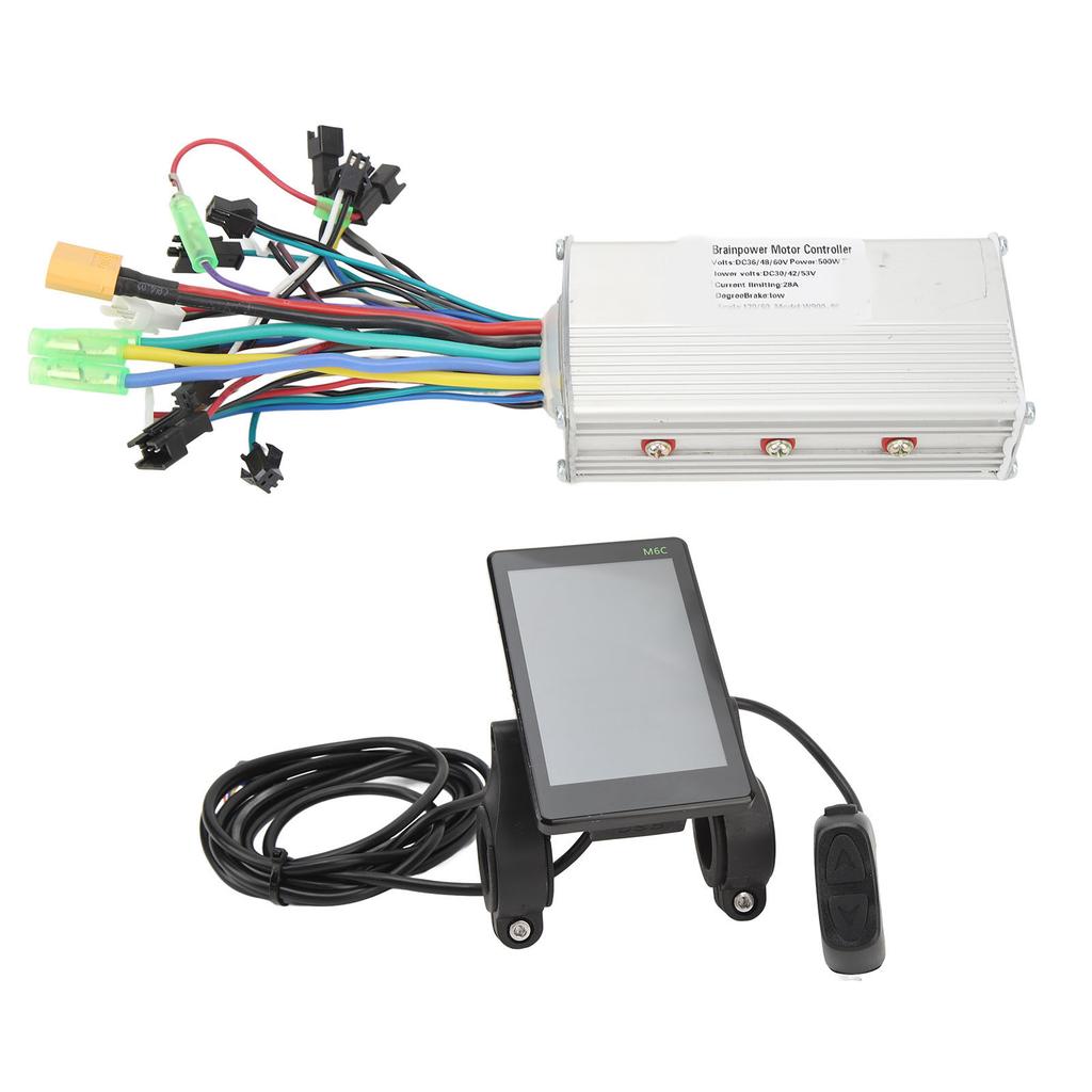 36V 48V 60V 500W 28A M6C Display Brushless Controller Kit Sine Wave 3 Modes Motor Brushless Controller Replacement