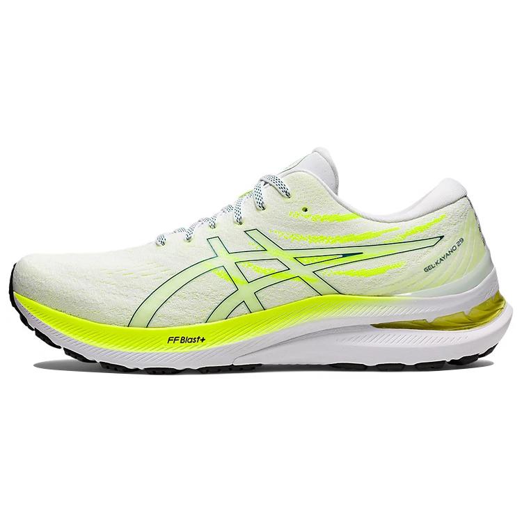 

New Asics Gel Kayano 29 White Velvet Pine Safety Yellow 1011B440-100