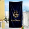 Inter Milan Customize Text Beach Towel Super Soft & Absorbent Suitable for Sports Travel Swimming Yoga Bathroom Beach And Pool