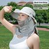 Chapéu Ventilador Solar de Aba Larga com Proteção Facial Chapéu de Pescador Chapéu Fashion com Proteção UV Roupa de Praia