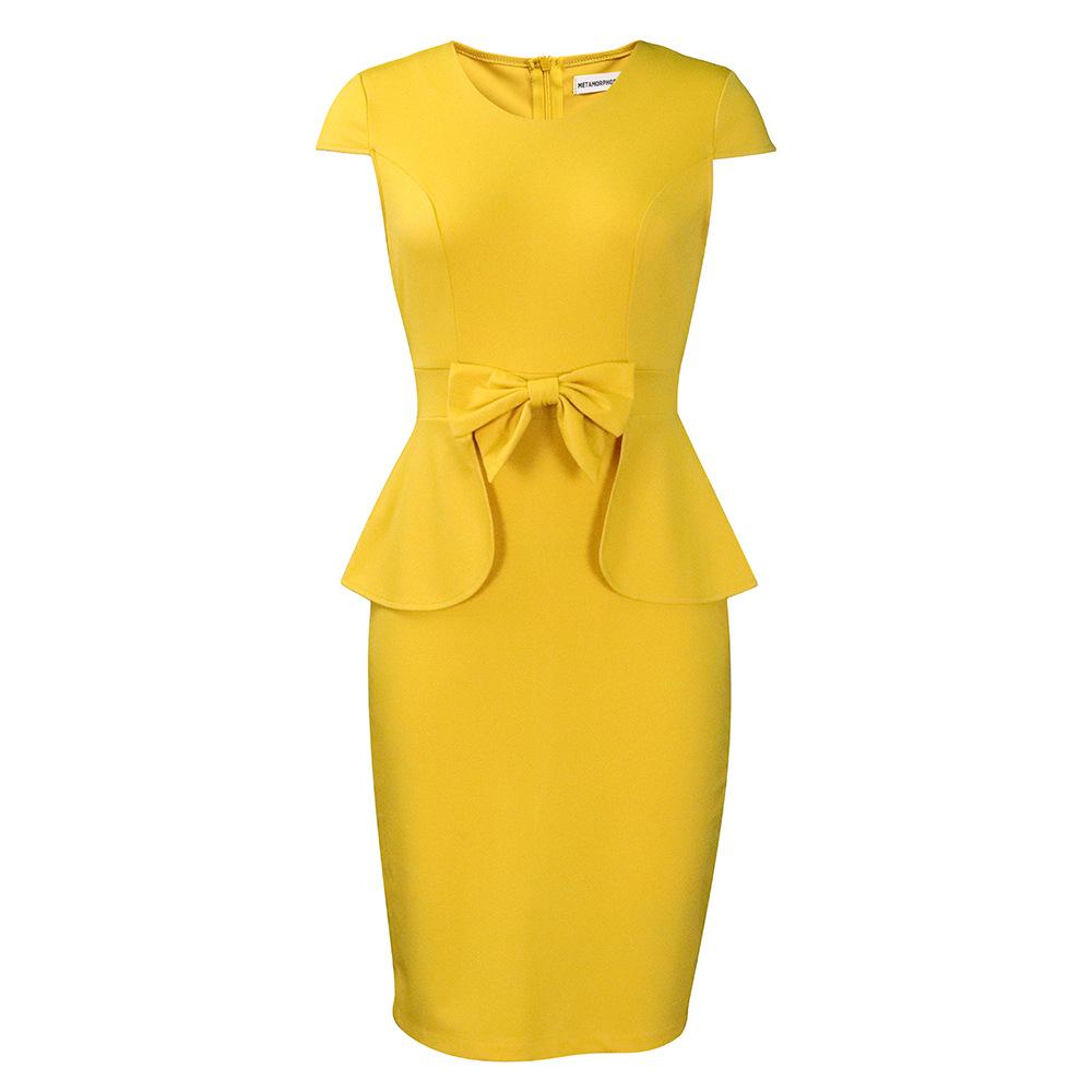 JKASHDK Damenmode Sommer Frühling Einfarbiger Druck Plus Size Kurzarm V-Ausschnitt Mittlere Taille Freizeitkleider