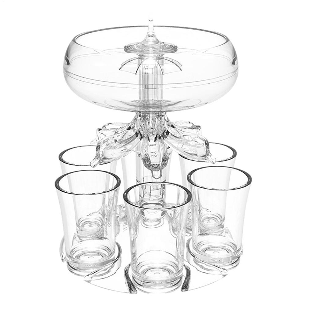 6 Shot Glass Dispenser And Holder Multiple Shot Pourer Acrylic For Cocktail Wine Party Drink Dispenser For Filling Liquids Drink