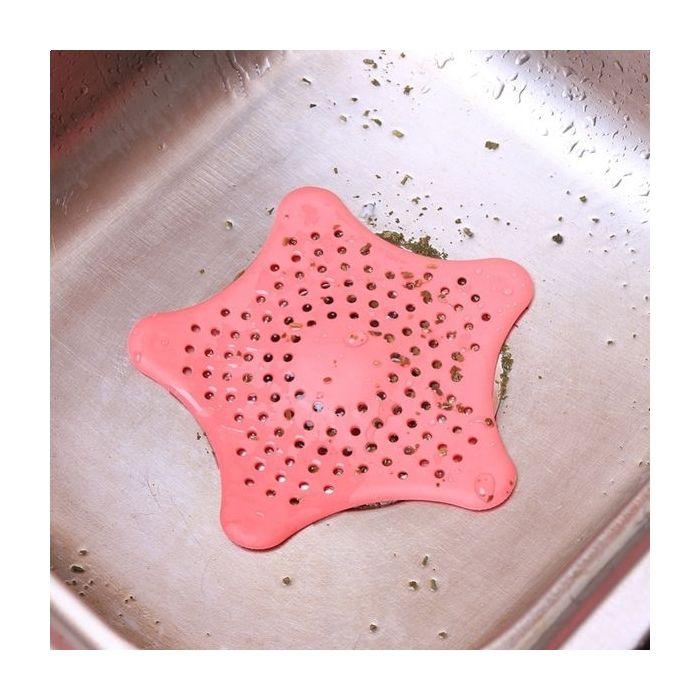 Filtre à évier - Étoile - Ventouse - Plastique - 15,5 x 13 cm