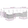 VidaXL Garden Lounge Set 6 Pcs with Grey Cushions Wicker 3325974