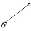 Stainless Steel Mixing Bar Non-Slip Handle Mirror Polished Mixing Spoon for Milk Tea   with Thick Steel and Ergonomic Design