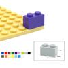 100pcs Bricks Compatible 3004 1x2 Dots DIY Building Blocks Thick Figures Brick Educational Creative Construction Toys For Kids