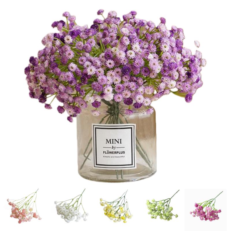 Artificial Flowers Baby's Breath Fake Gypsophila 22cm, Mini Bouquet Home Decor Flower Arrangement Accessories for Wedding Party DIY Wreath,1pc