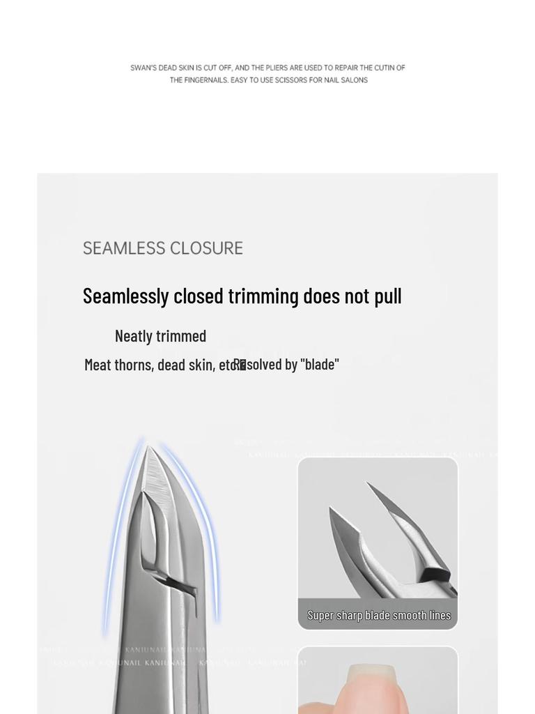 Stainless Steel 4th Gen Swan Cuticle Nipper & Nail Clipper Set for Manicure Care