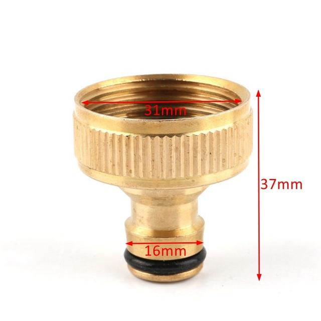 2pcs Brass Faucet Tap Connector Mixer Hose Adaptor Quick Connecter 1/2 3/4 1 Inch Copper Hose Coupling Adapter Garden Watering Fittings Tool