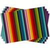 1 stuks Set Levendige Gestreepte Mexicaanse Stijl Linnen Placemats – Kleurrijke Boerderij Decoratieve Tafelmatten