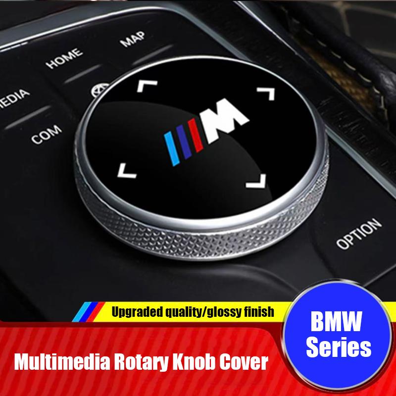 Car M Power Emblem Multimedia Button Cover Trim Knob Stickers For BMW G30 G32 G01 G02 G05 G06 G07 G26 G23 G22 F40 F20 G08 G16