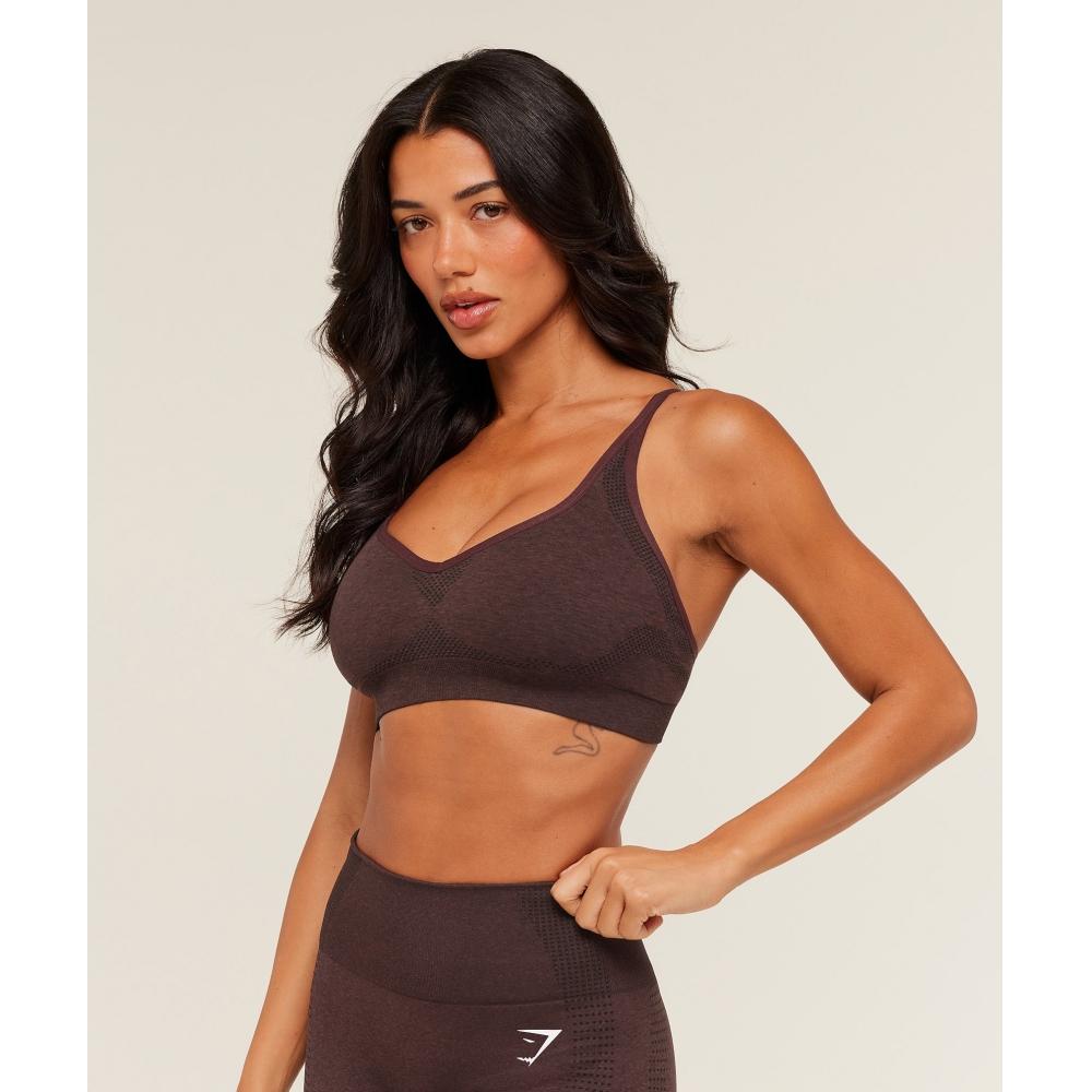 Gymshark Vital Sports Bra Rich Maroon Marl B5c7s Nc65