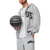 Li Ning Badfive Loose Comfortable Fleece Versatile Cardigan Hoodie Men hoodies Gray Mixed-Gray AWDU511-3