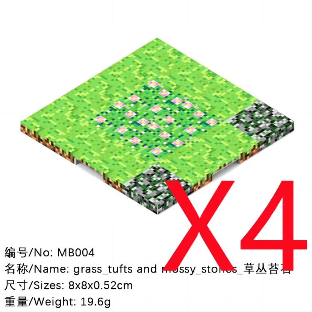 Animal Wheat Block Scene Building Mine World Magnetic Base Plate Magnetic Building Block Toys Children's Toys Gift DIY 2CM X045