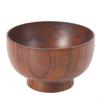 Daily Tableware Log Material Wooden Bowl Round Shape Jujube Wood Soup Container Heat Insulated Polished Noodle Bowl Soup Serving